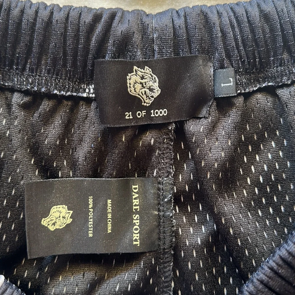 Darc Sports Wolves Black Monogram Mesh Shorts - Picture 3 of 3